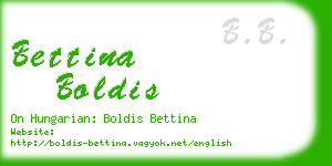 bettina boldis business card